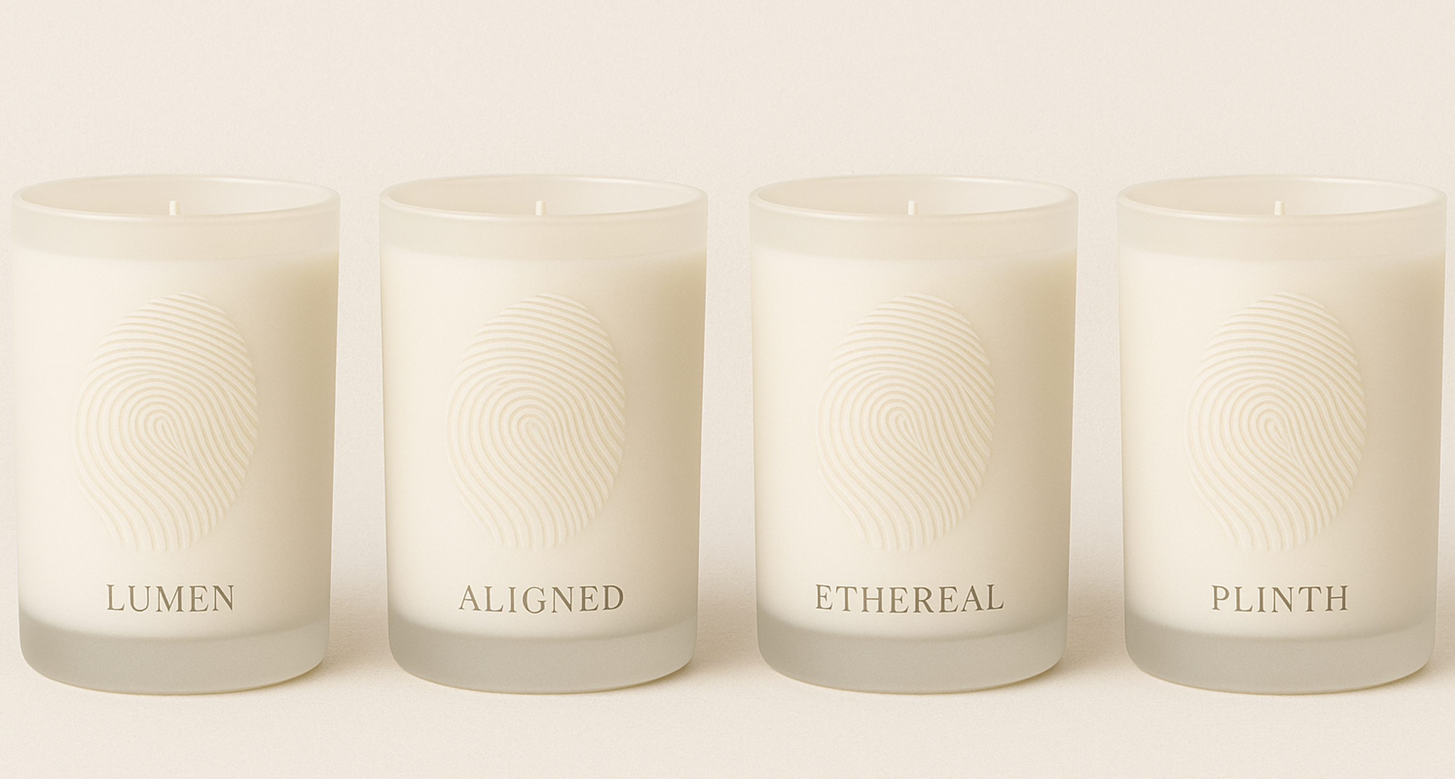 Touch Rituals Candle Collection — Lumen, Aligned, Ethereal, Plinth