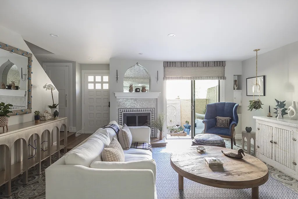 Living Room Moroccan Fireplace Transformation after — Living Room by Bronwyn Poole