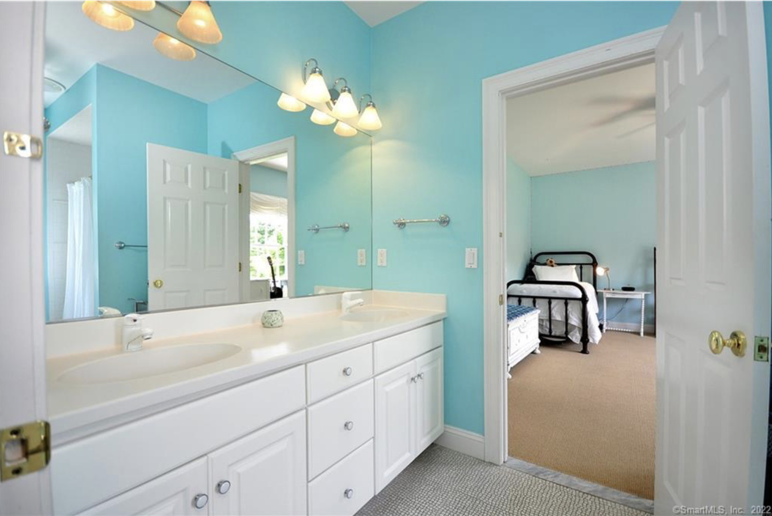 Jack & Jill Bathroom Pebble Mosaic Transformation before — Bathroom design