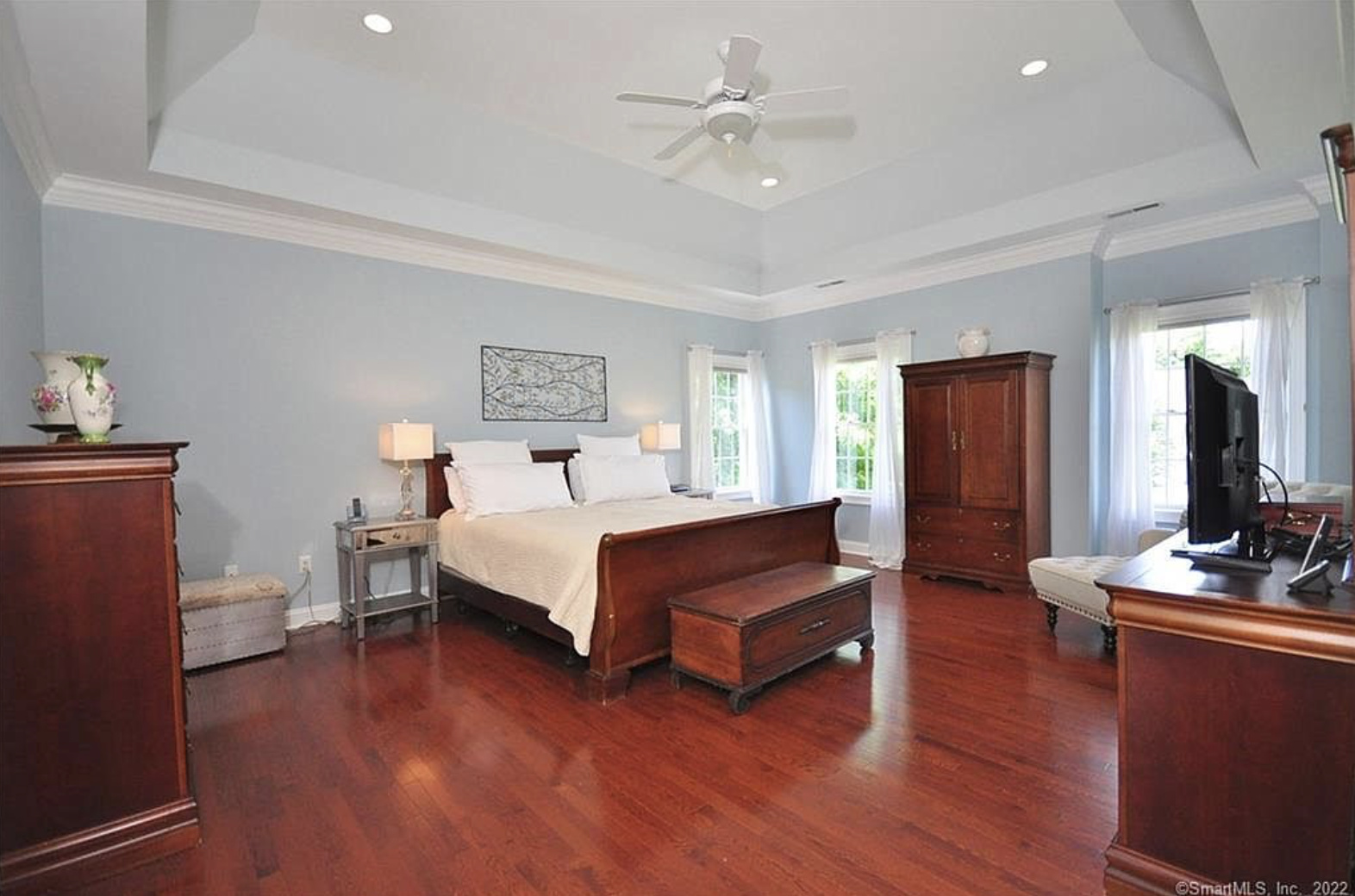 Primary Bedroom Tray Ceiling Transformation before — Primary Bedroom design
