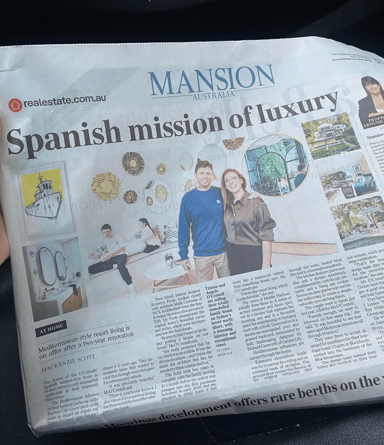 Middle Cove Project — Australian Newspaper Mansion Liftout — press clipping 1